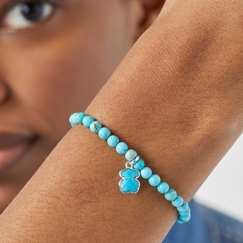 Pulsera de plata y magnesitas TOUS Icon Color