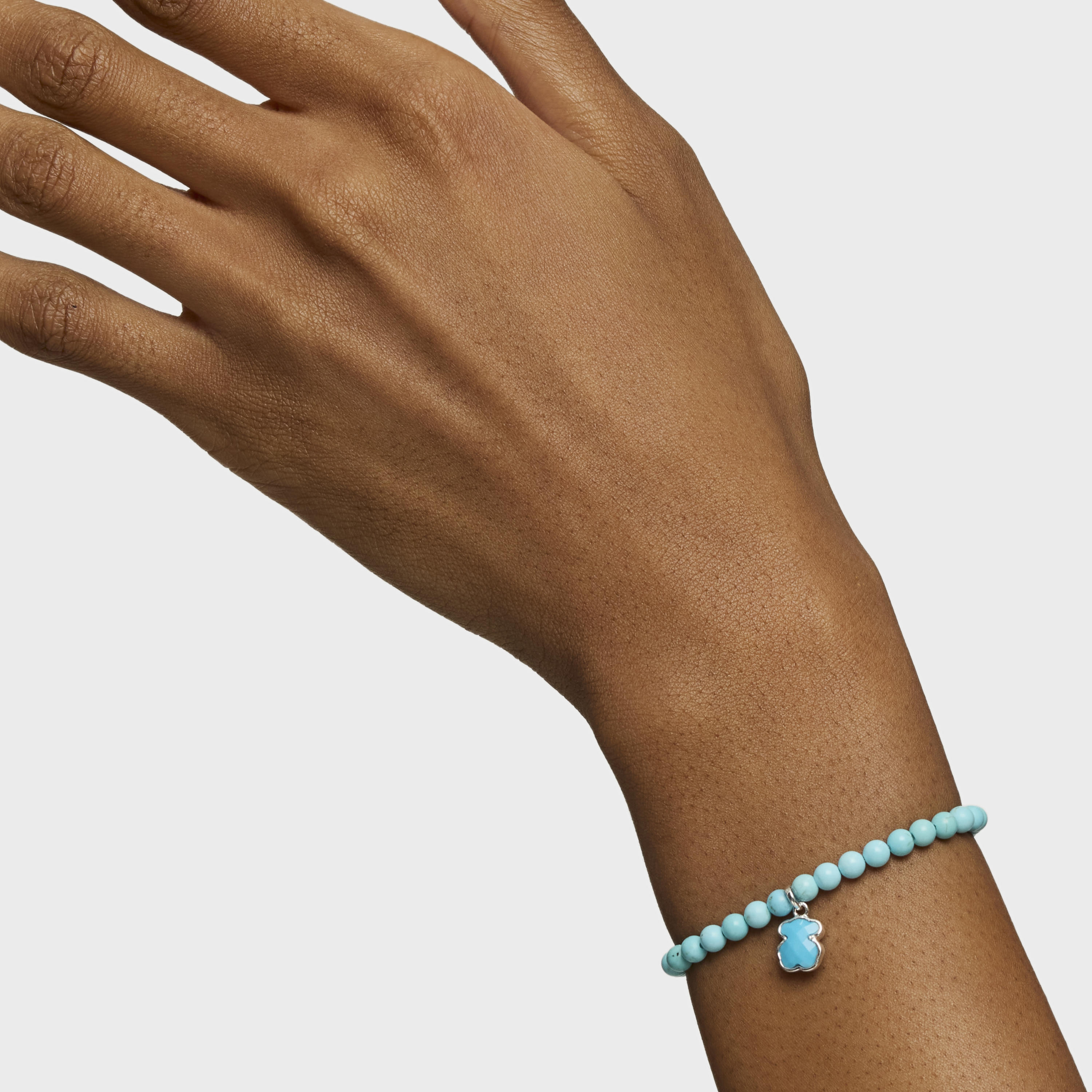 Silver and dyed magnesite TOUS Icon Color bracelet