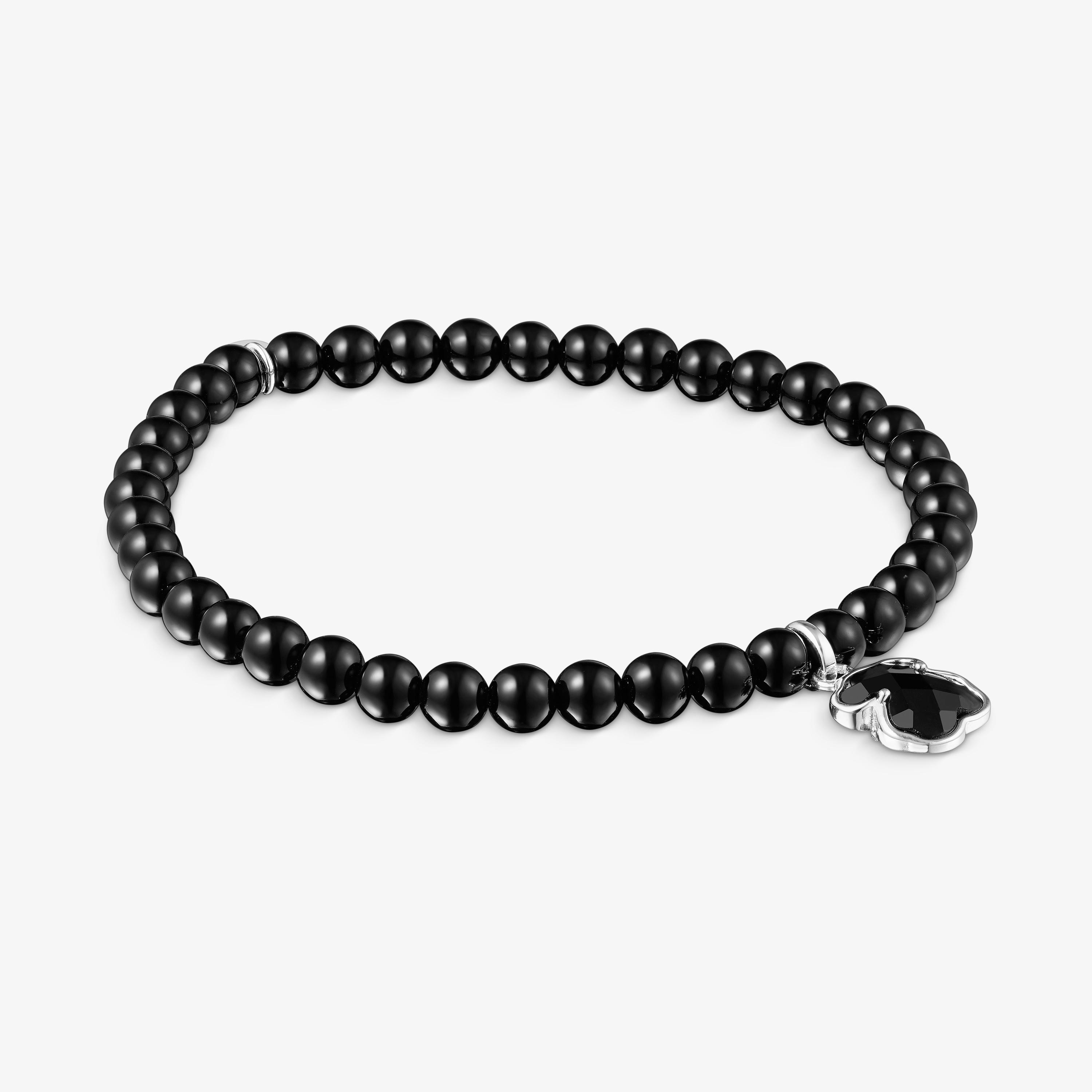Silver and onyx TOUS Icon Color bracelet