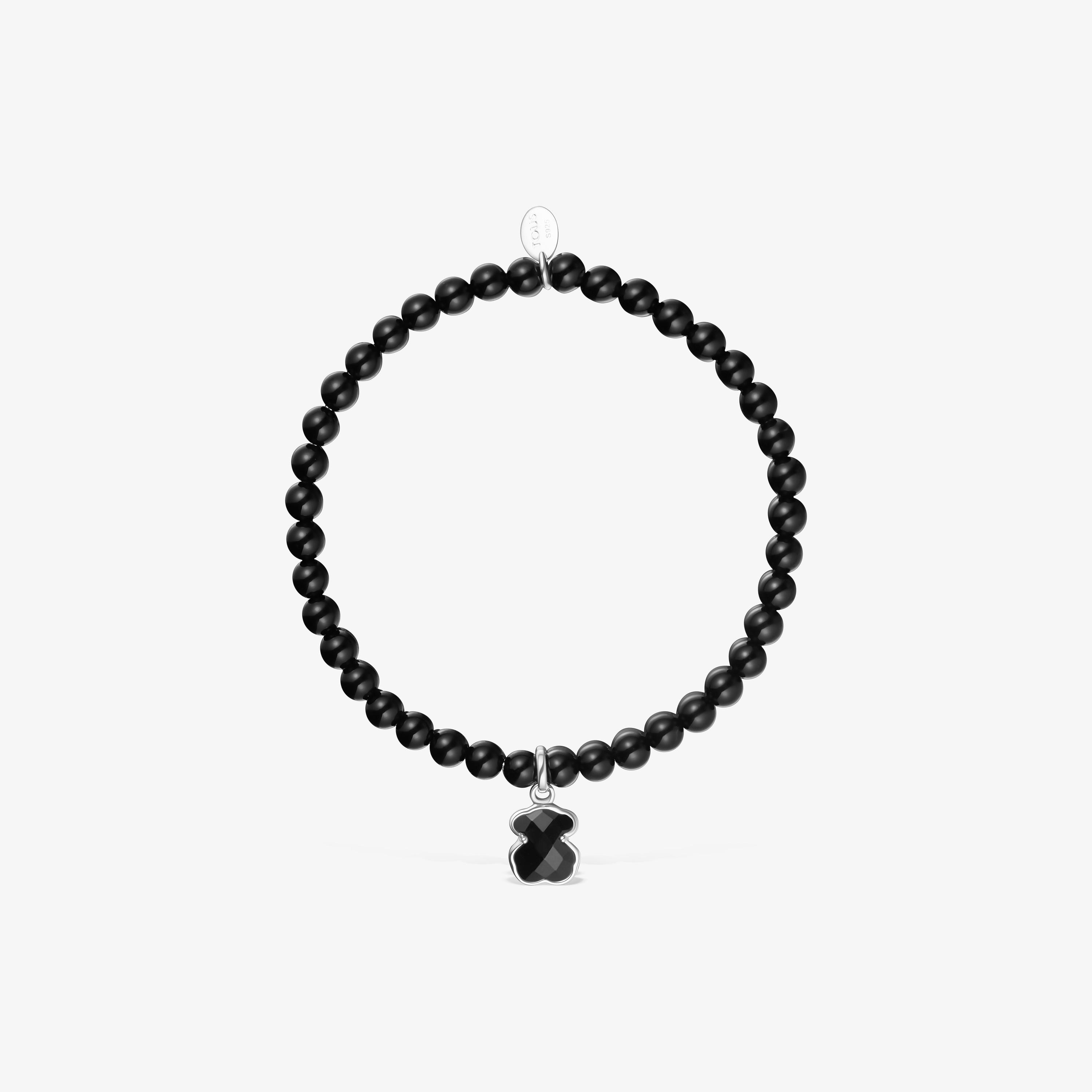Silver and onyx TOUS Icon Color bracelet