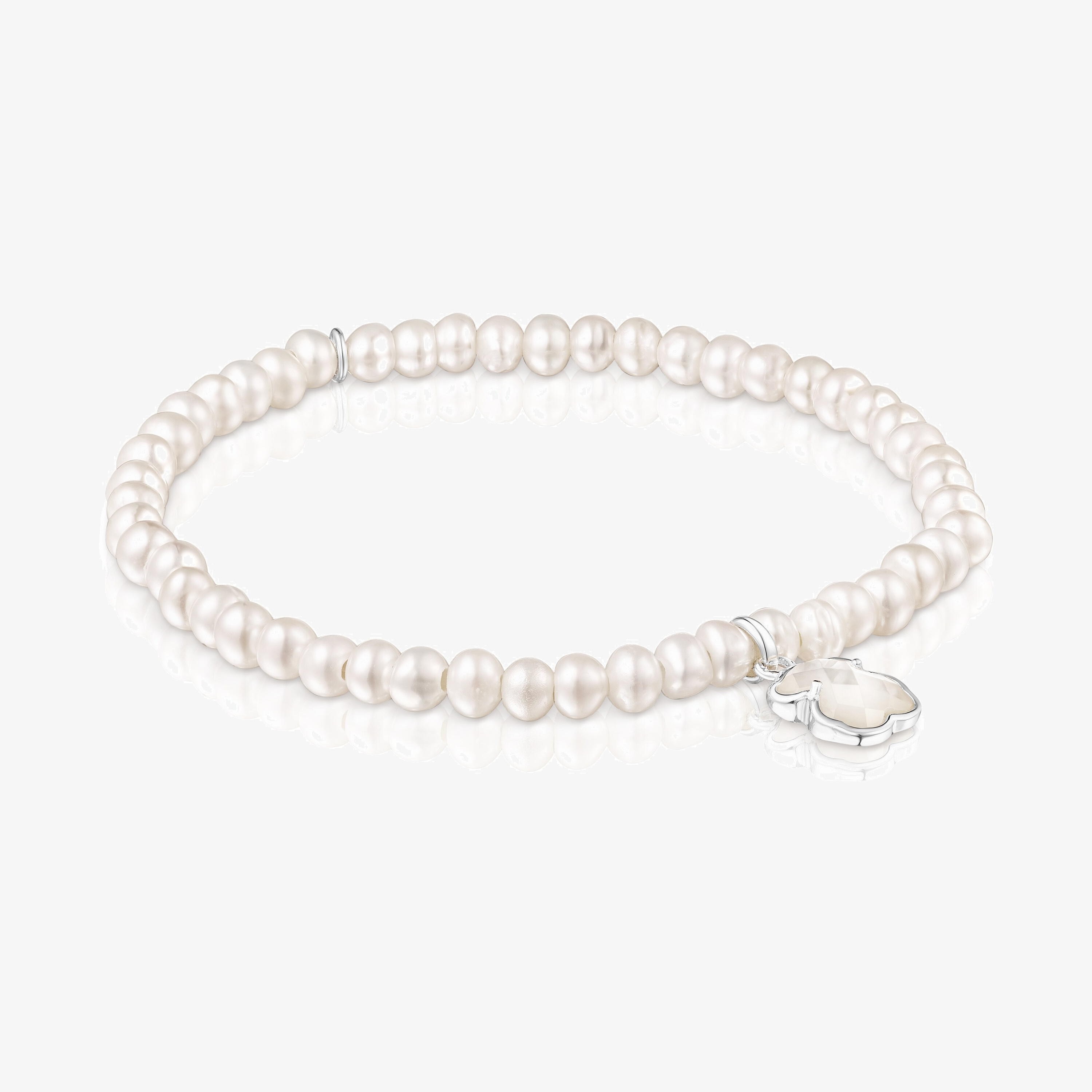 Silver TOUS Icon Color bracelet with pearls