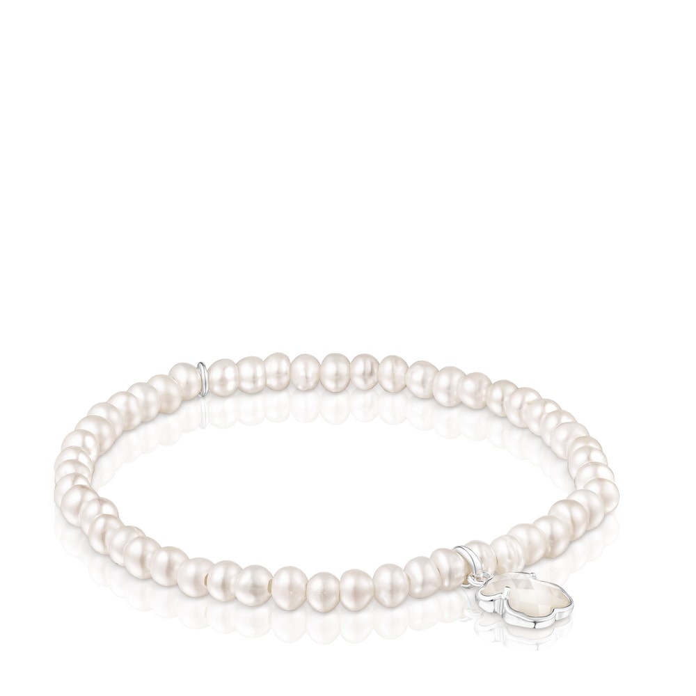 Silver TOUS Icon Color bracelet with pearls