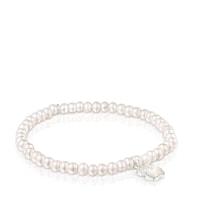 Silver TOUS Icon Color bracelet with pearls
