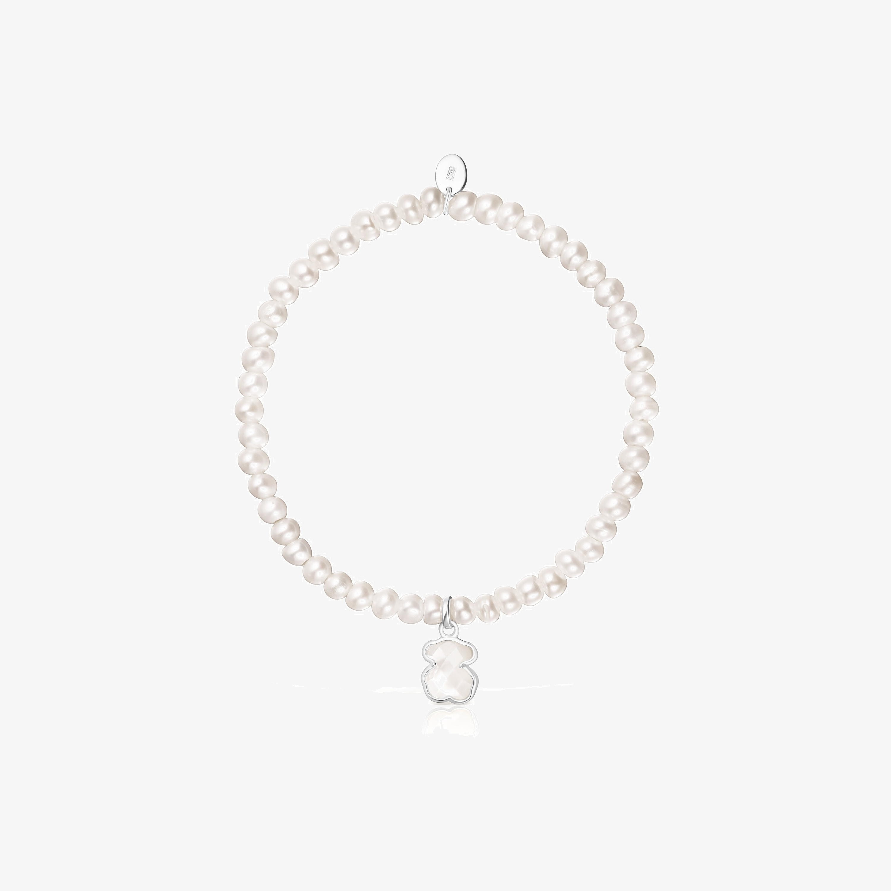 Silver TOUS Icon Color bracelet with pearls