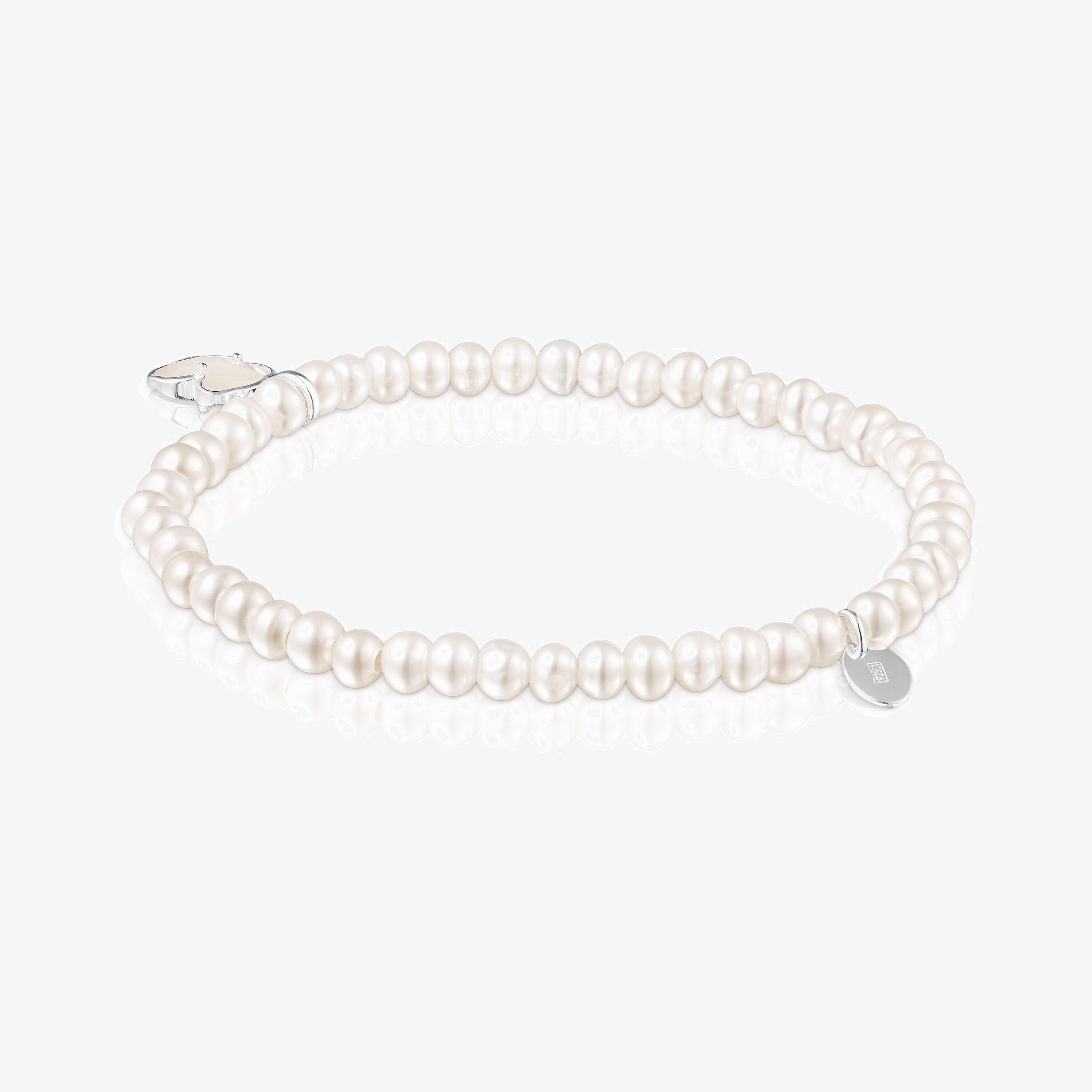 Silver TOUS Icon Color bracelet with pearls