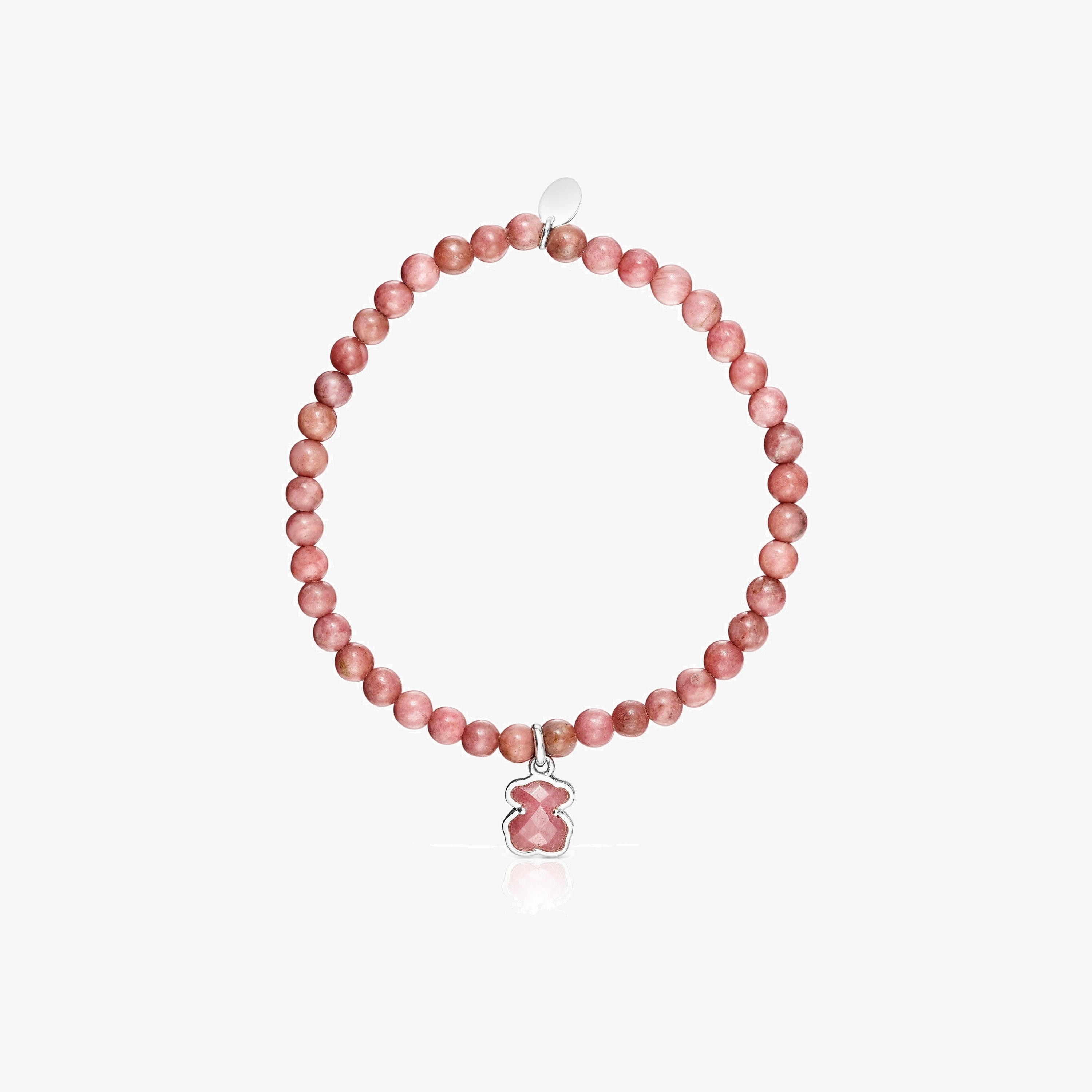 Silver and rhodonite TOUS Icon Color bracelet