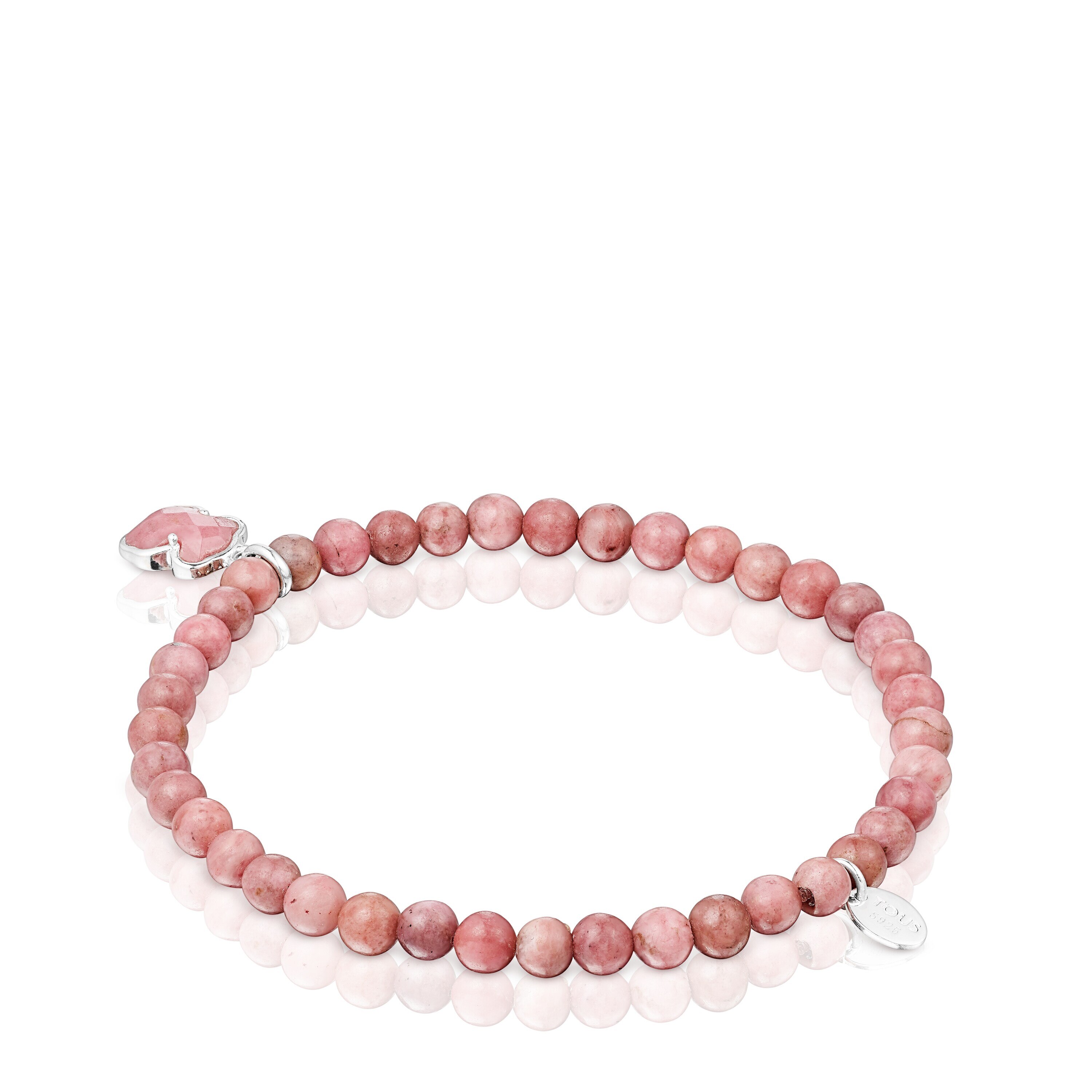 Silver and rhodonite TOUS Icon Color bracelet