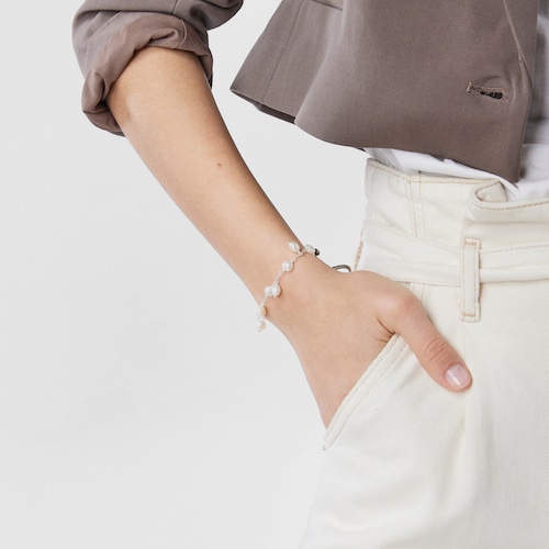 Pulseira TOUS Icon Pearl em prata e p&eacute;rolas