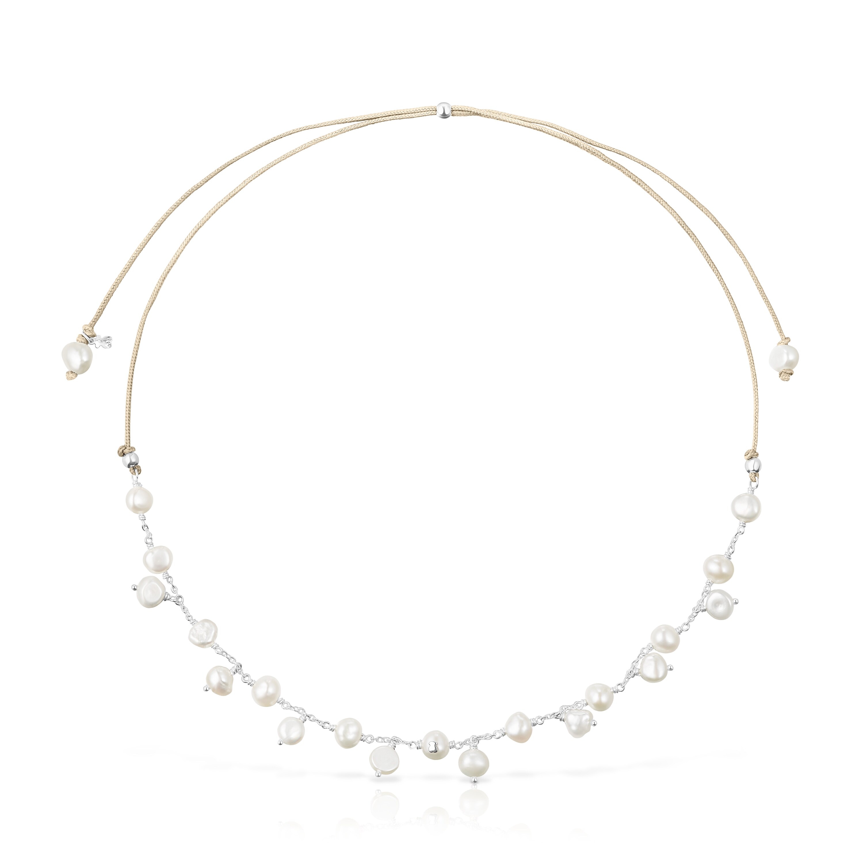 Silver and pearl TOUS Icon Pearl Necklace