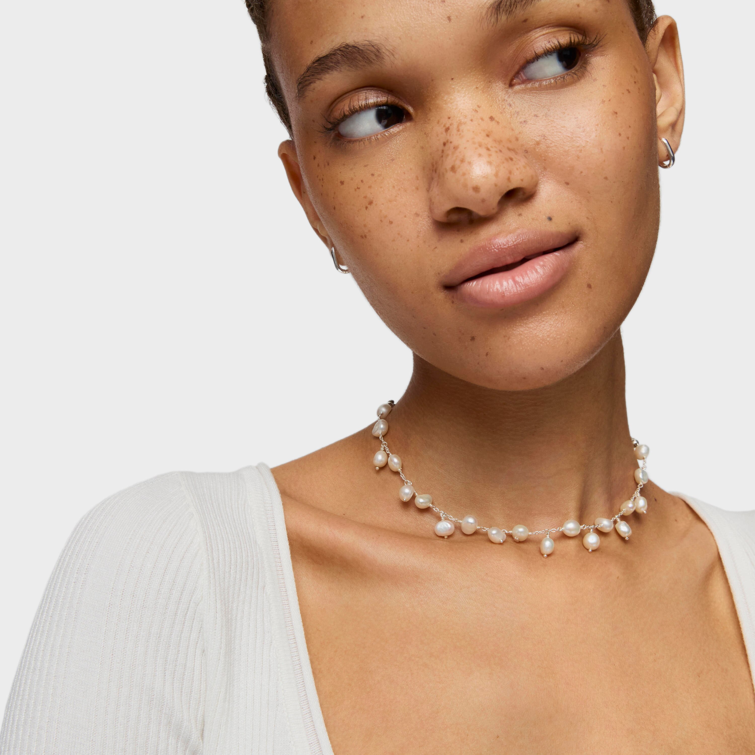 Silver and pearl TOUS Icon Pearl Necklace