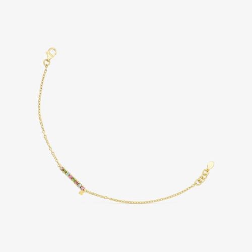 Pulseira TOUS Straight em prata vermeil e pedras preciosas