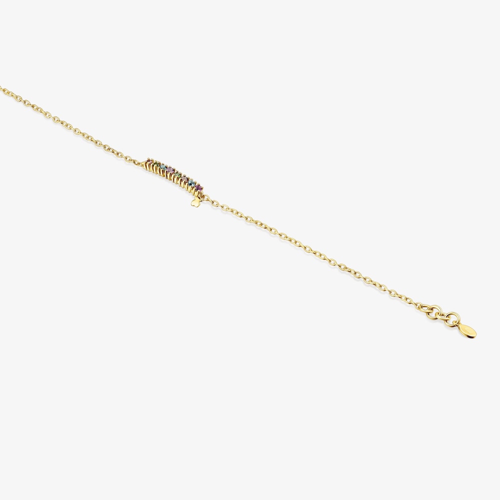 Pulseira TOUS Straight em prata vermeil e pedras preciosas