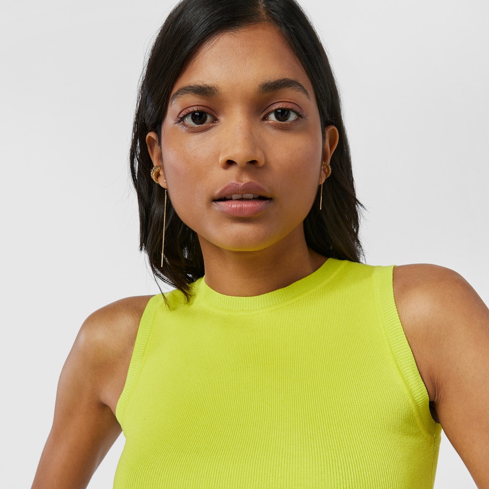 Arracades earcuff amb bany d'or 18 kt sobre plata i gemes TOUS Straight