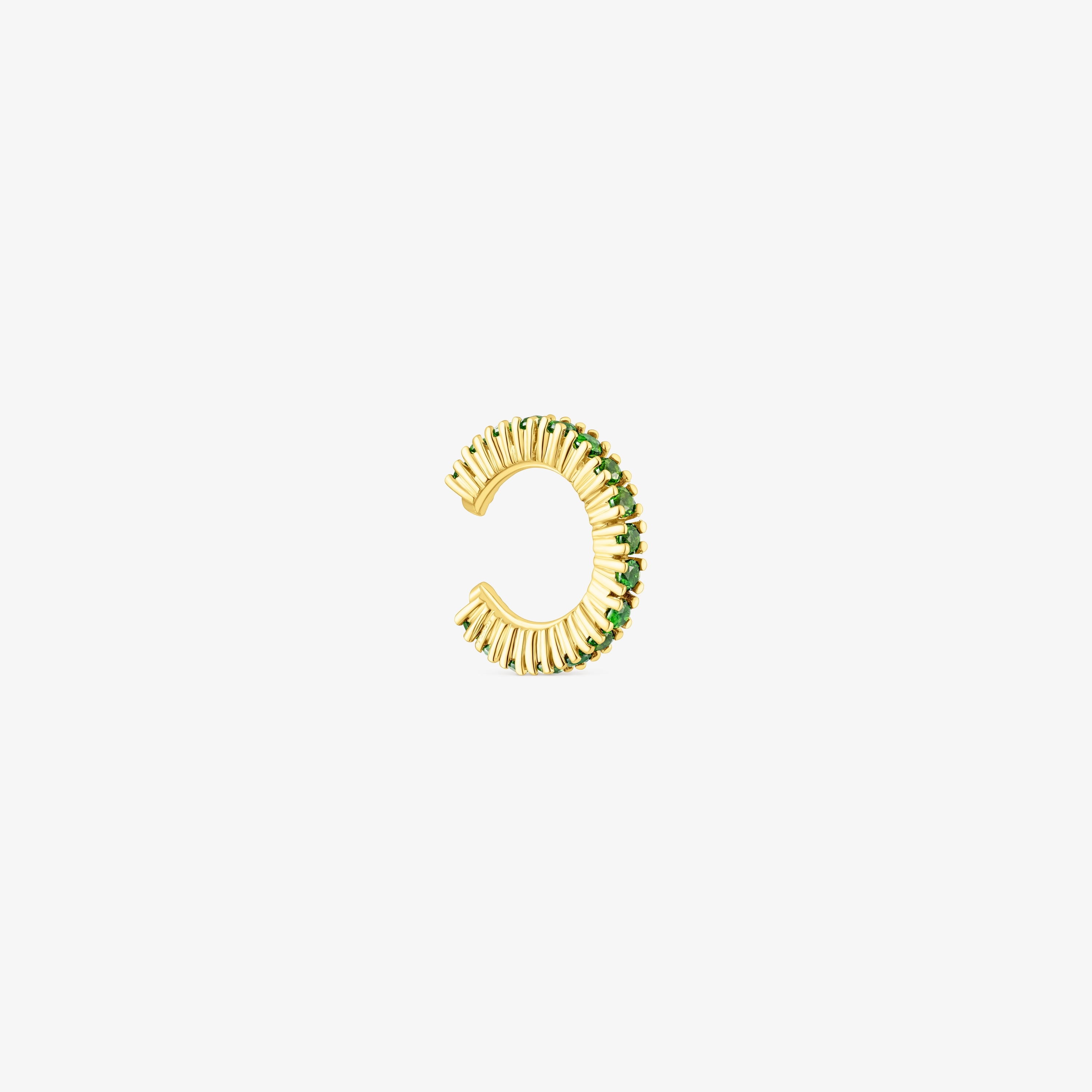 Silver vermeil TOUS Straight Earcuff with chrome diopside
