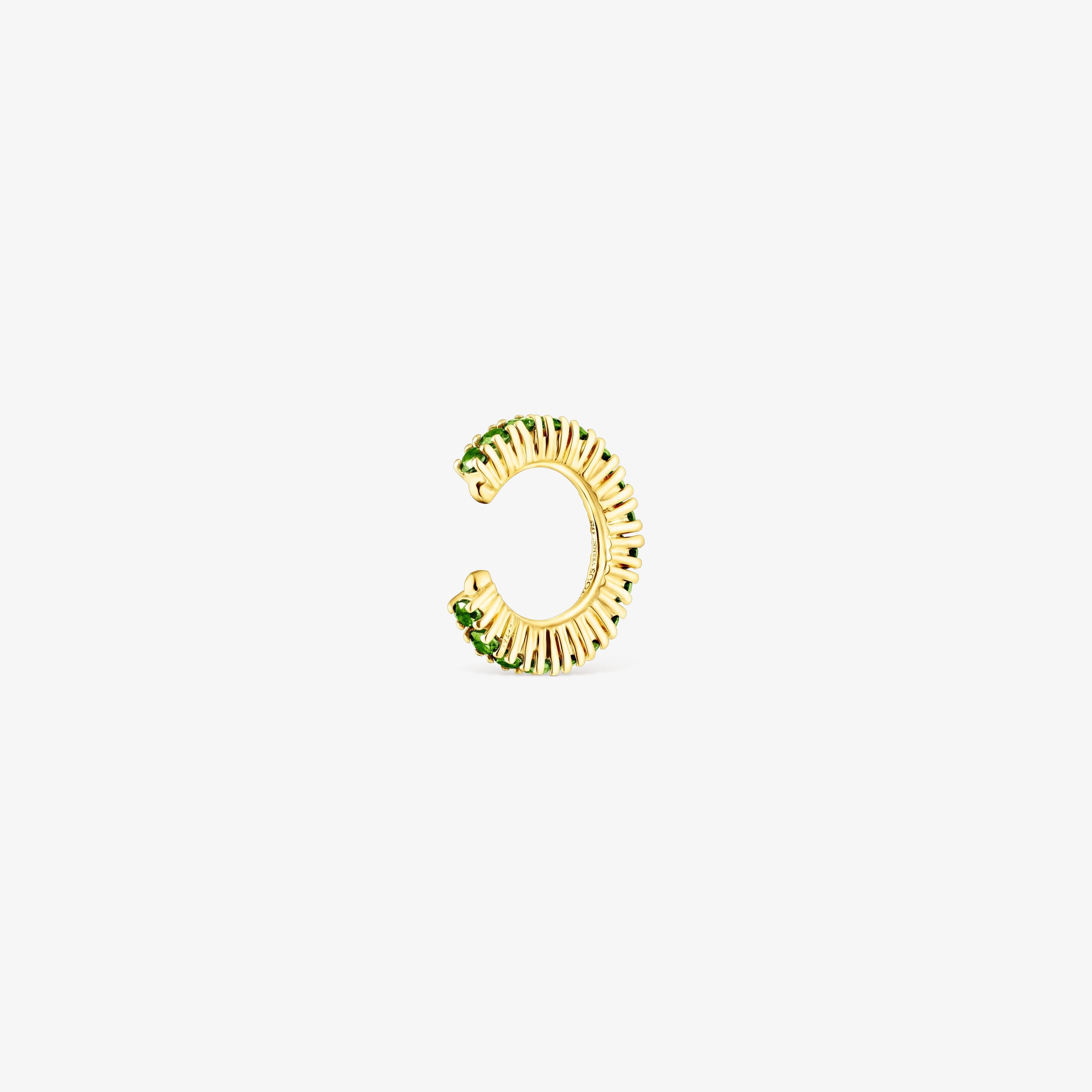 Silver vermeil TOUS Straight Earcuff with chrome diopside