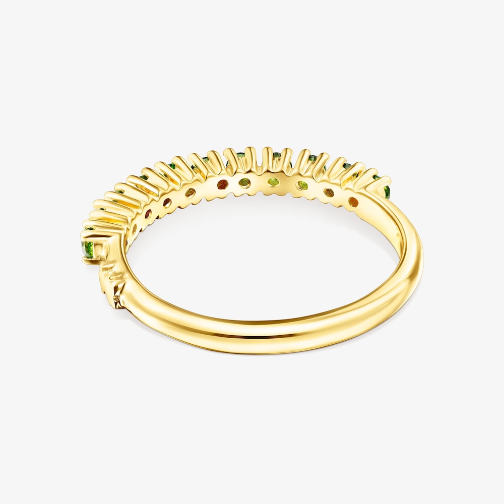 Anillo media alianza de plata vermeil y cromodi&oacute;psido TOUS Straight