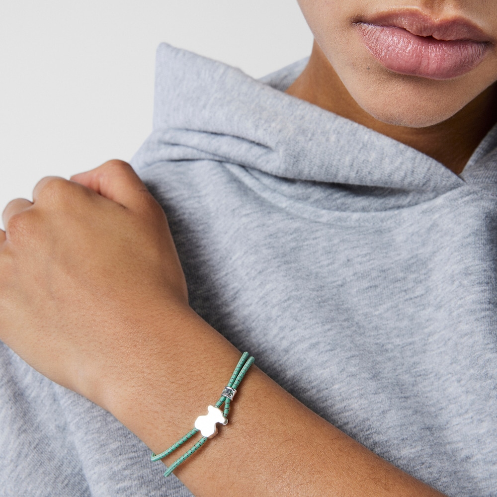 Pulsera el&aacute;stica menta Sweet Dolls