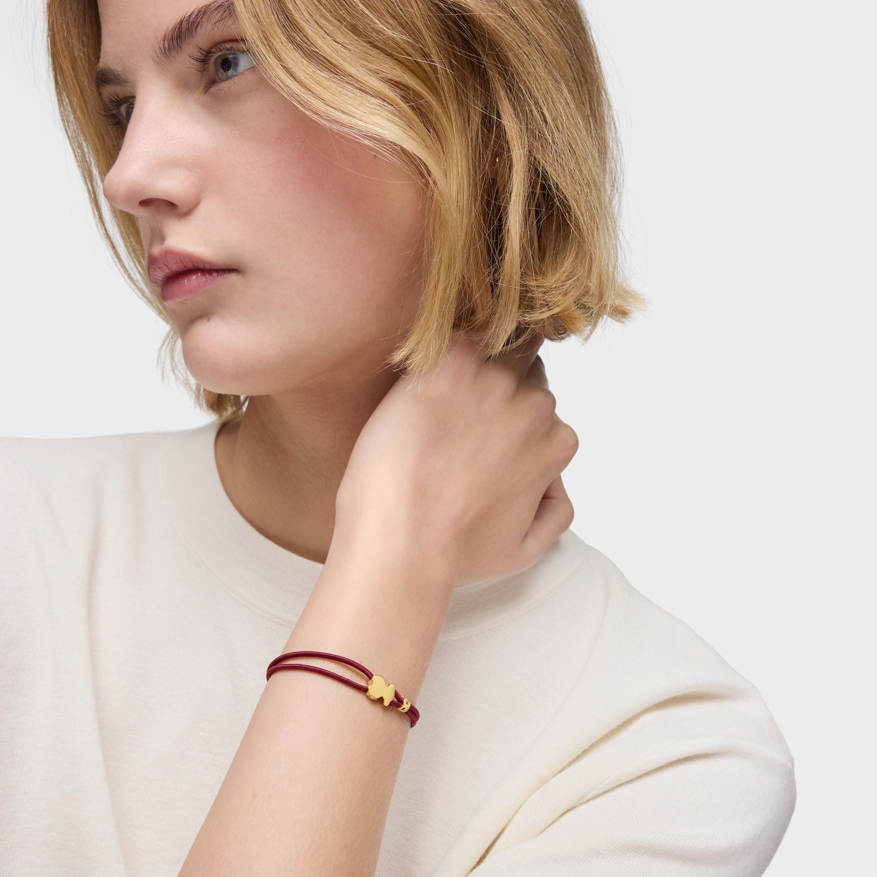 Burgundy Sweet Dolls Elastic bracelet