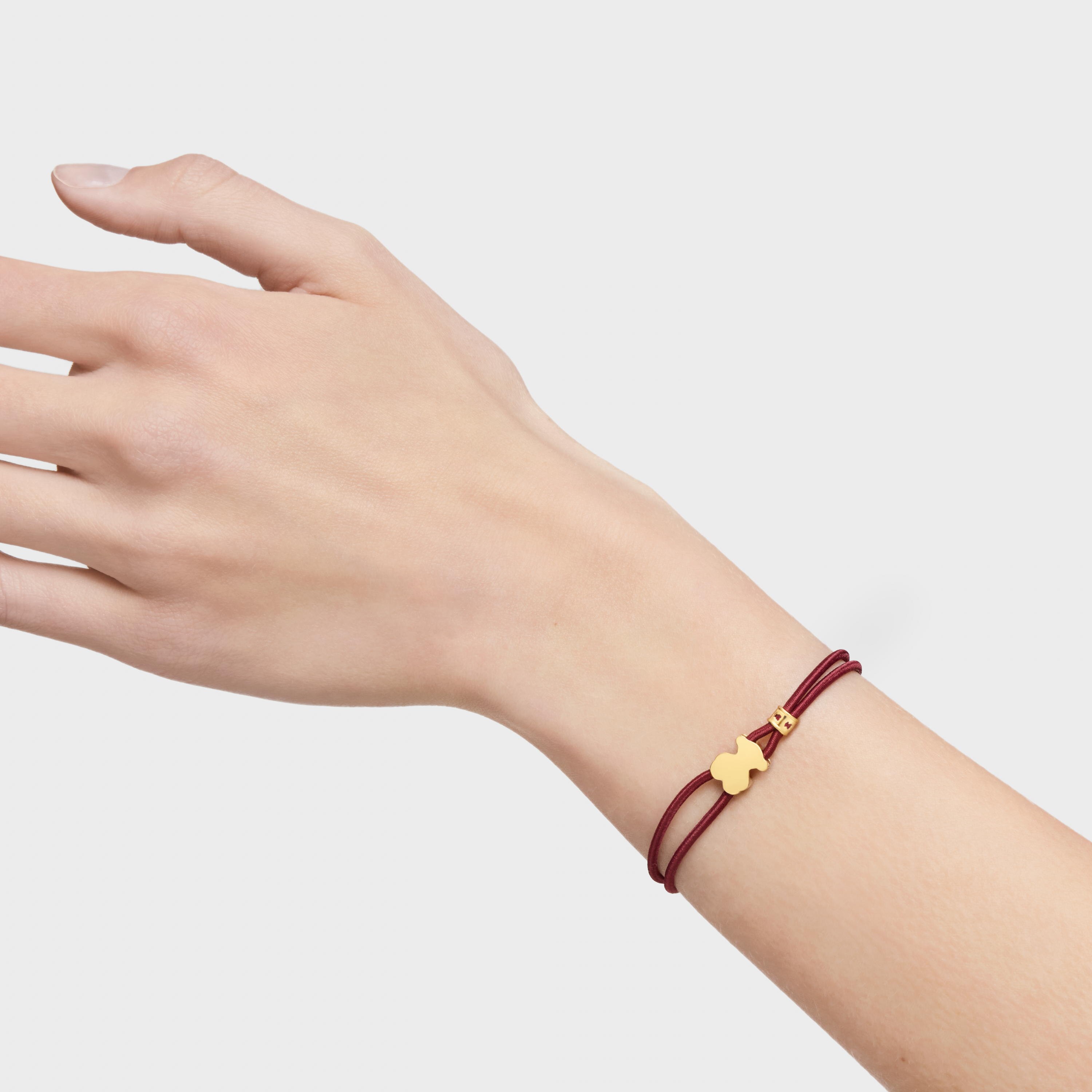 Burgundy Sweet Dolls Elastic bracelet