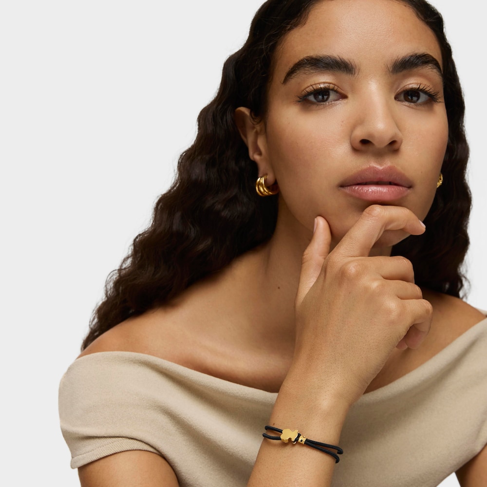 Czarna elastyczna bransoletka Sweet Dolls