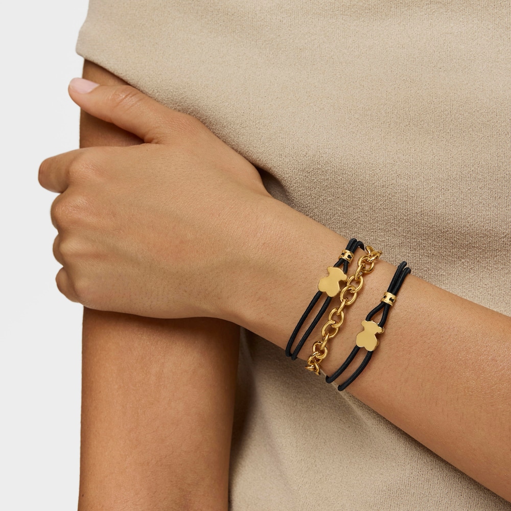 Czarna elastyczna bransoletka Sweet Dolls