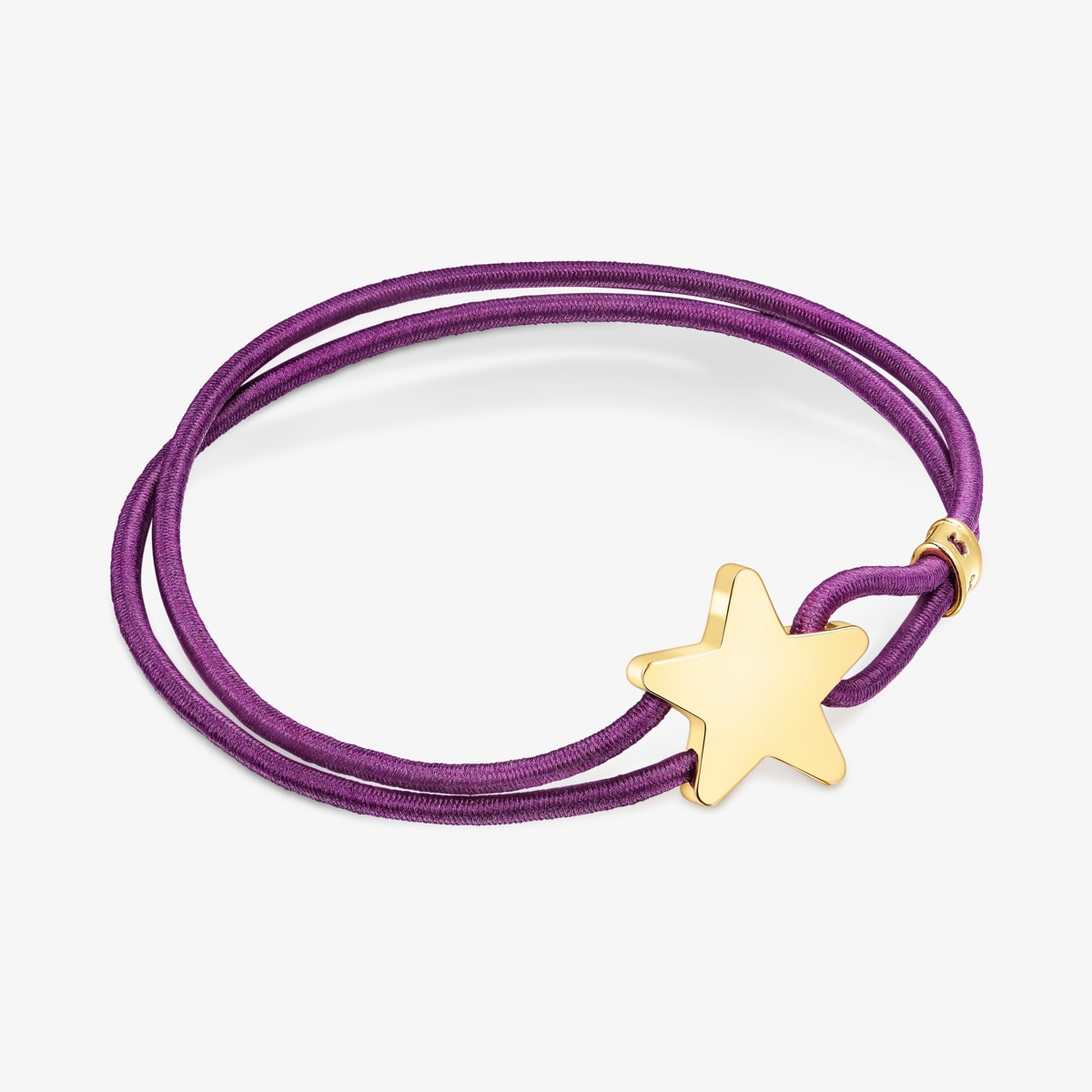 Tous - Pulsera Elástica Lila Con Estrella Con Baño De Oro 18 Kt Sobre Plata Sweet Dolls - Dorado