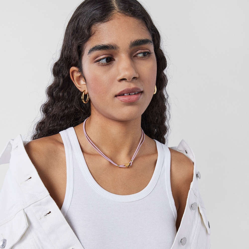 Lilac-colored Sweet Dolls Elastic necklace