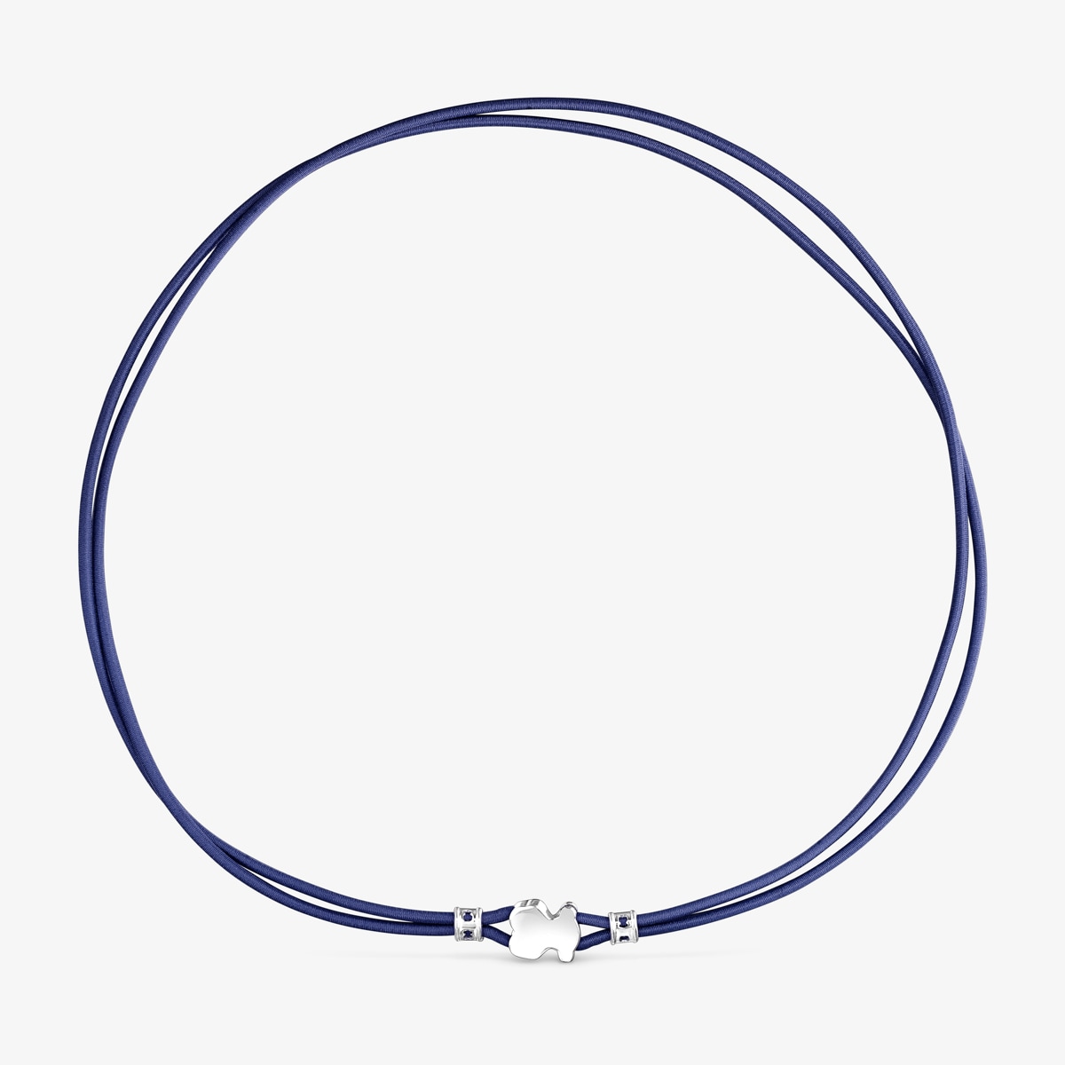 Tous - Collar Elástico Azul Sweet Dolls - Plateado