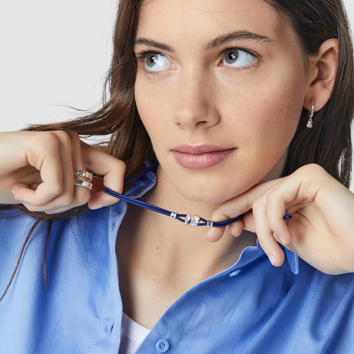 Blue Sweet Dolls Elastic Necklace
