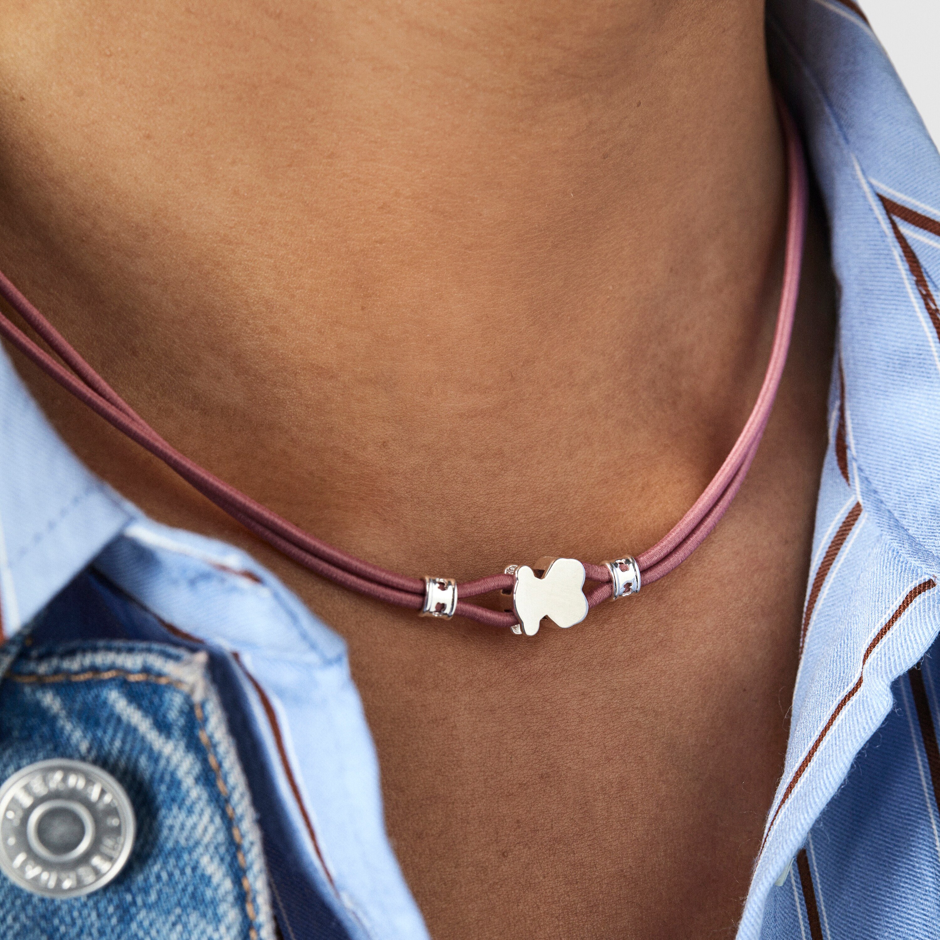 Pink Sweet Dolls Elastic Necklace