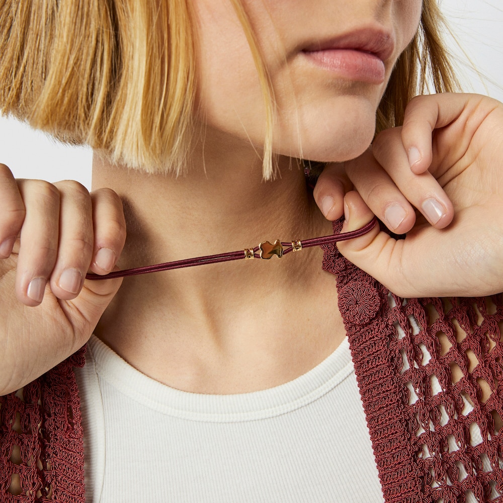 Burgundy Sweet Dolls Elastic Necklace