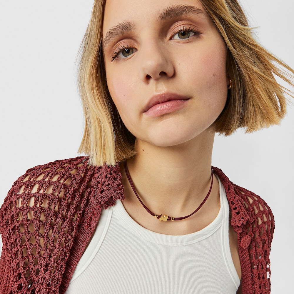Burgundy Sweet Dolls Elastic Necklace