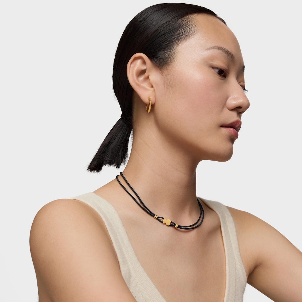 Czarny elastyczny naszyjnik Sweet Dolls