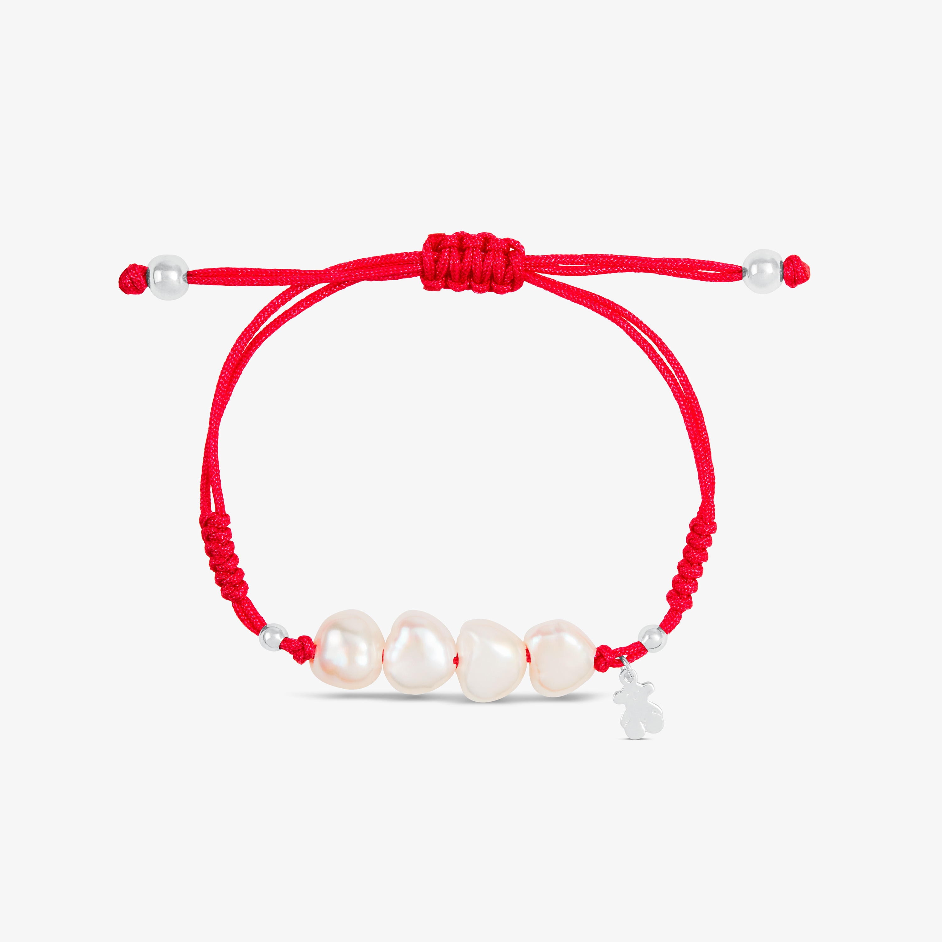 Silver TOUS Pearls Bracelet with pearls