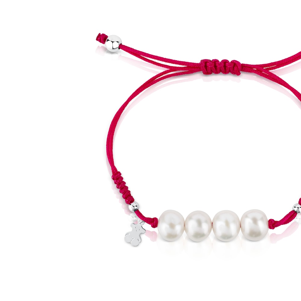 Silver TOUS Pearls Bracelet with pearls