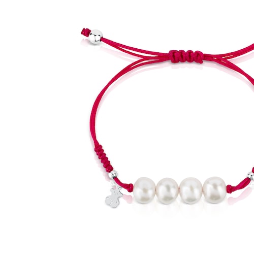 Silver TOUS Pearls Bracelet with pearls