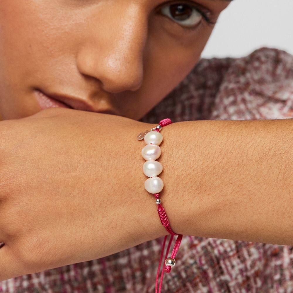 Silver TOUS Pearls Bracelet with pearls