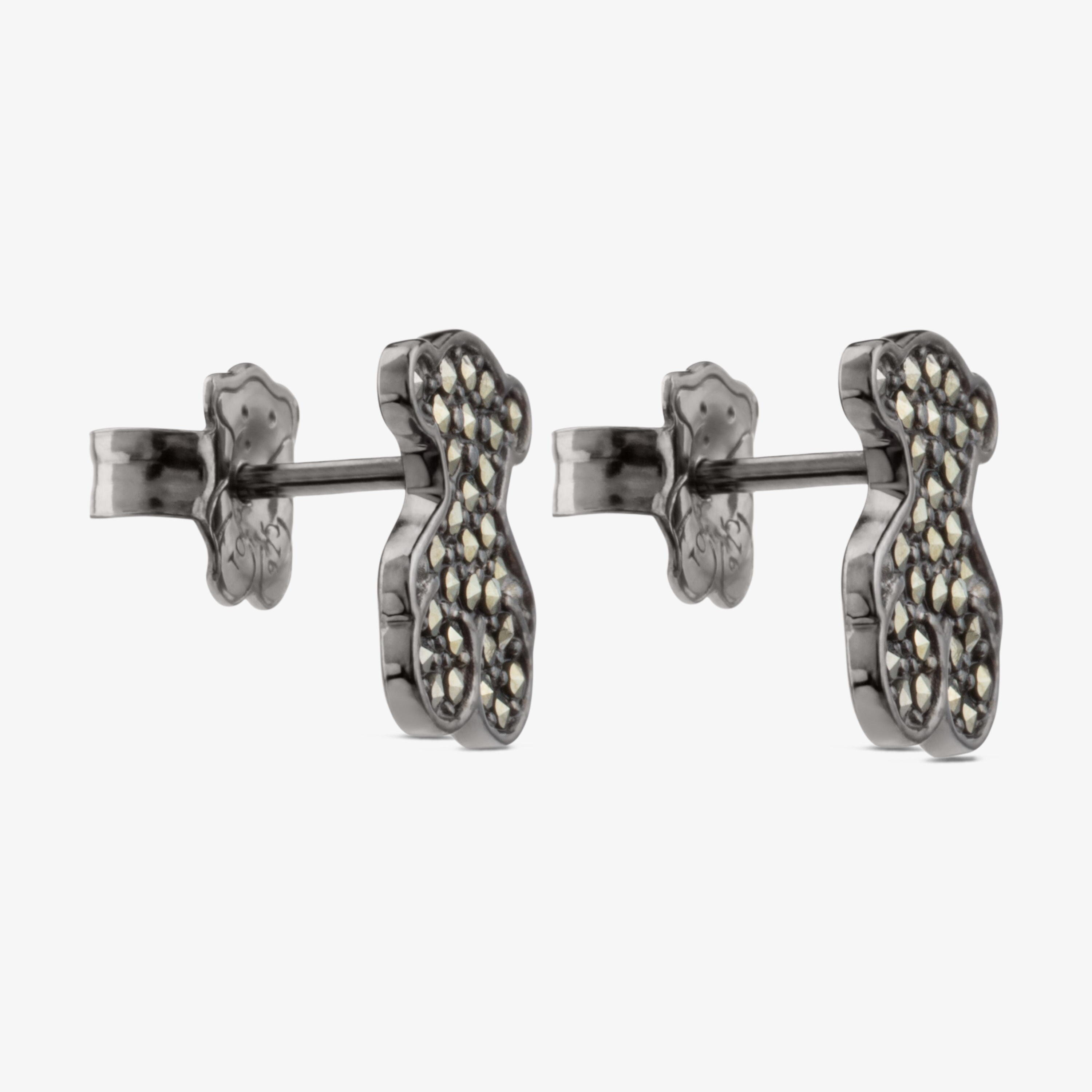 Silver Grace Earrings with Marcasite