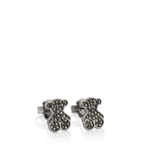 Silver Grace Earrings with Marcasite