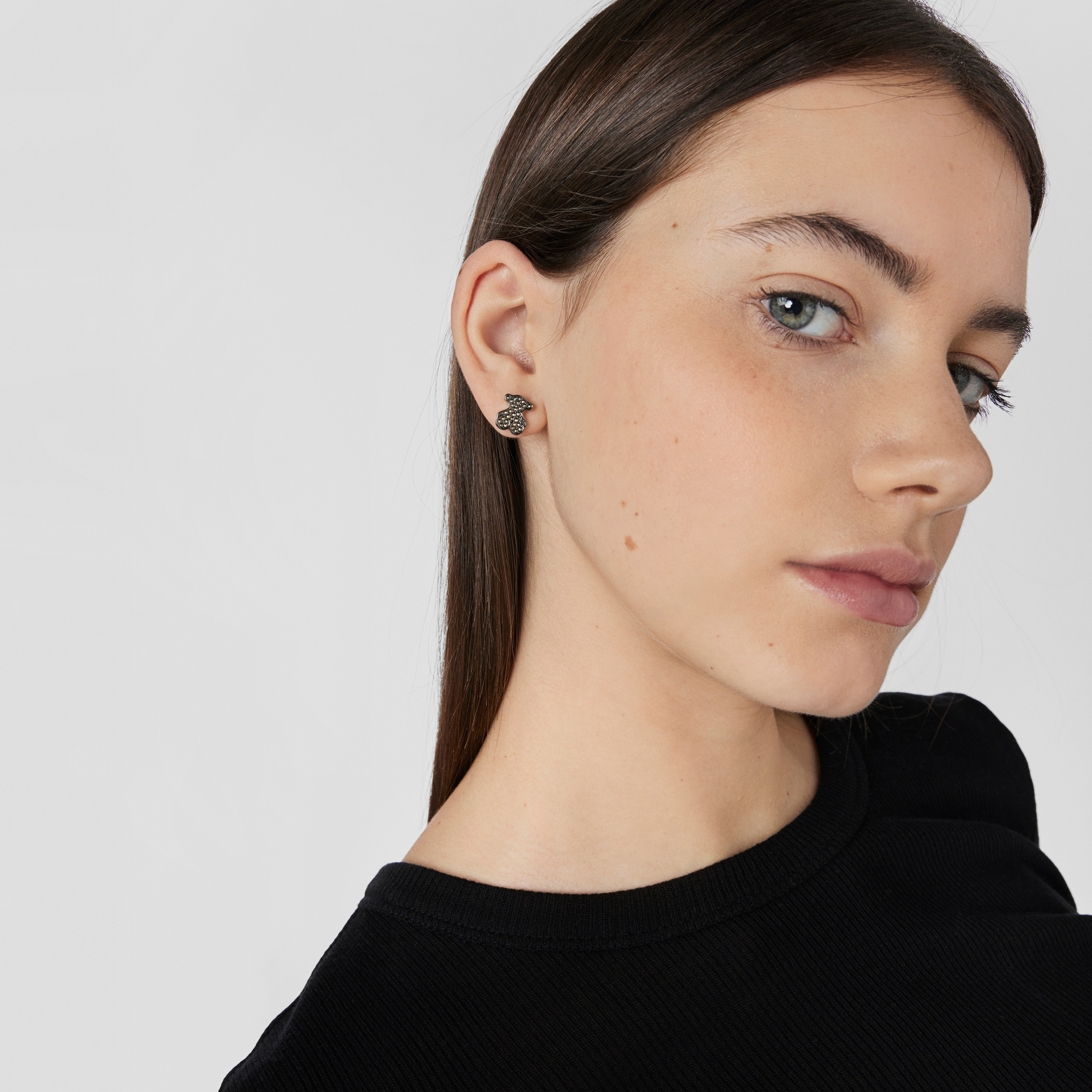 Silver Grace Earrings with Marcasite