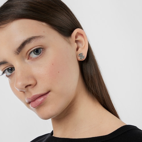 Silver Grace Earrings with Marcasite