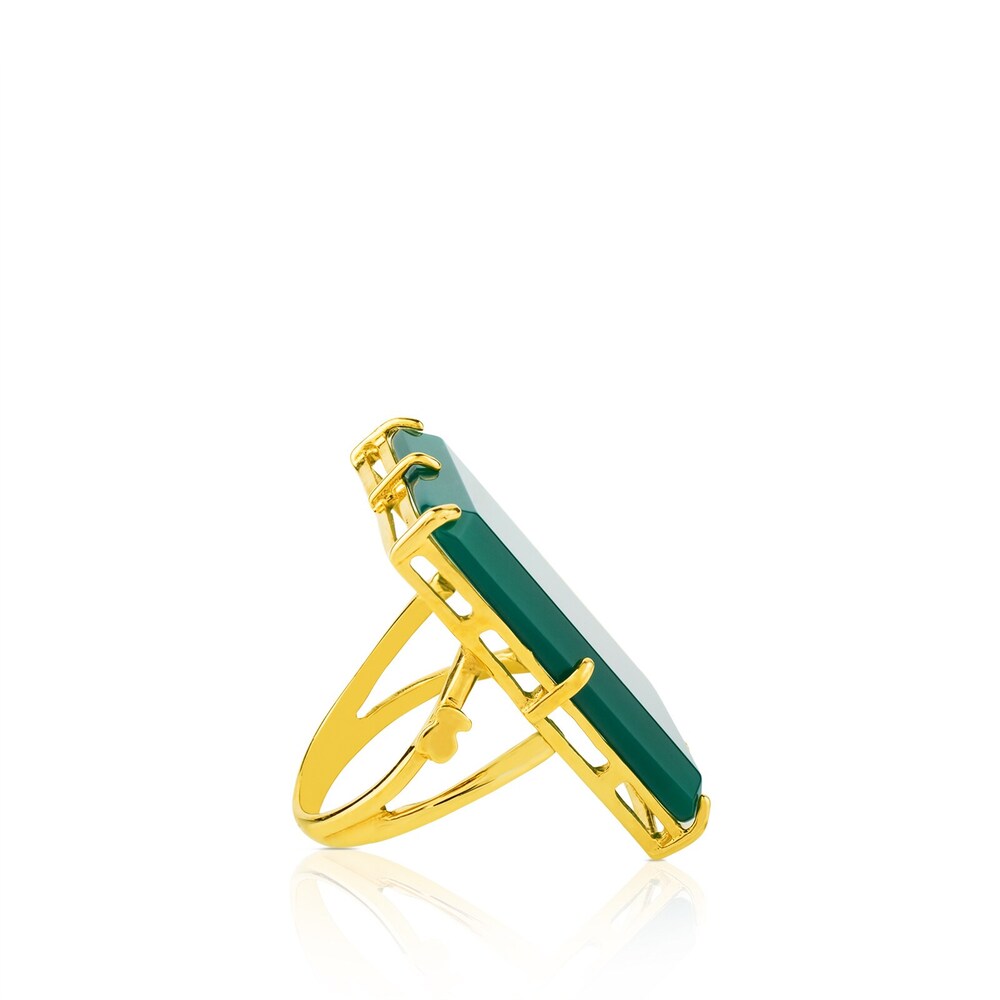 Anillo Erma con ba&ntilde;o de oro 18 kt sobre plata