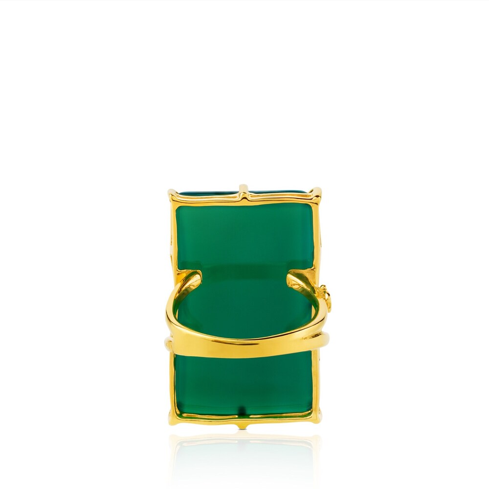 Anillo Erma con ba&ntilde;o de oro 18 kt sobre plata