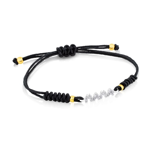 Gold TOUS Mama Bracelet with Diamond