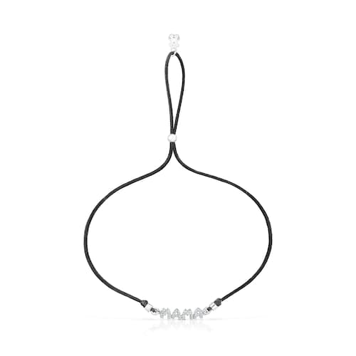 White gold TOUS Crossword Mama Bracelet with diamonds