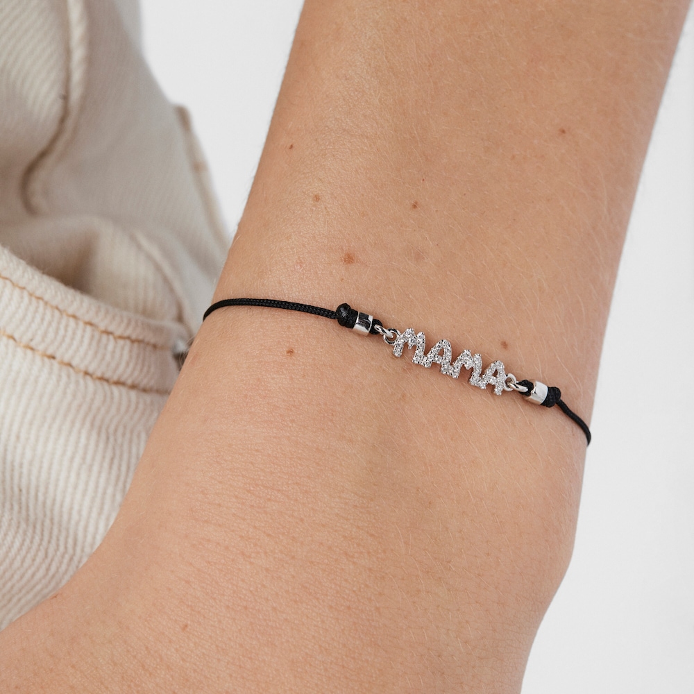 Pulsera de oro blanco y diamantes TOUS Crossword Mama