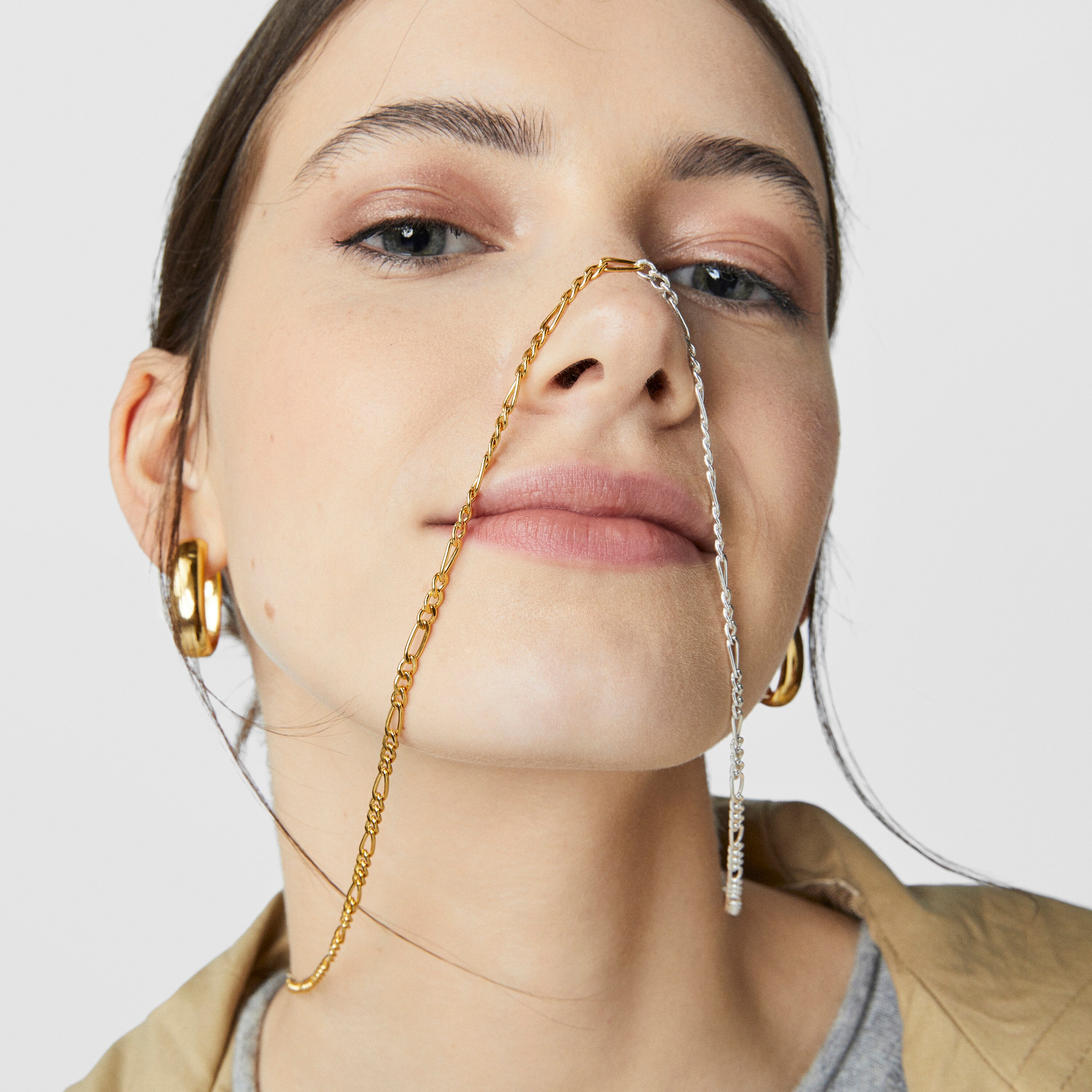 Two-tone TOUS Basics Necklace with curb chain