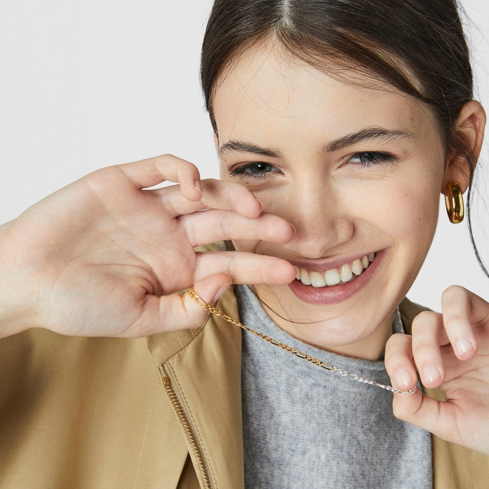 Gargantilla barbada mix bicolor, 60 cm Chain