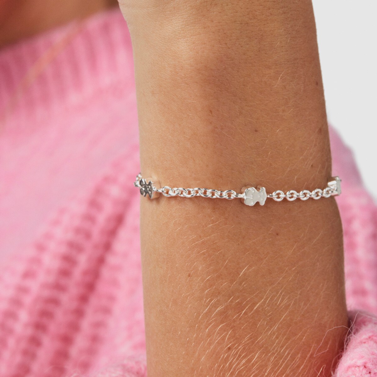 Silver TOUS Sweet Dolls Bracelet with Bear motifs