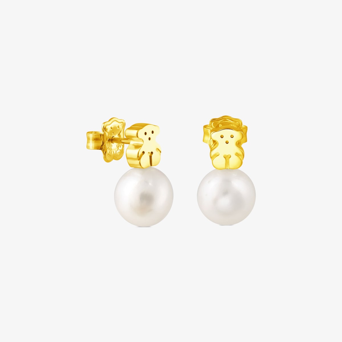 Tous - Pendientes De Oro Y Perlas Cultivadas Motivo Oso Sweet Dolls - Blanco